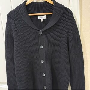 Goodfellow & Co Black Shawl Collar Cardigan Sweater Mens Small NWT